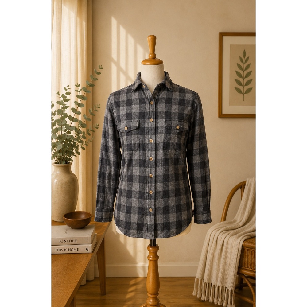 Field & Stream Plaid Flannel Shirt Buffalo Check Outdoor Workwear Cabin size S
